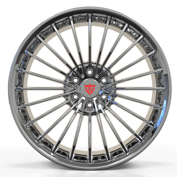 2024 GMC 3500 Chrome Truck Rims-RVRN Custom Forged Monoblock Wheels